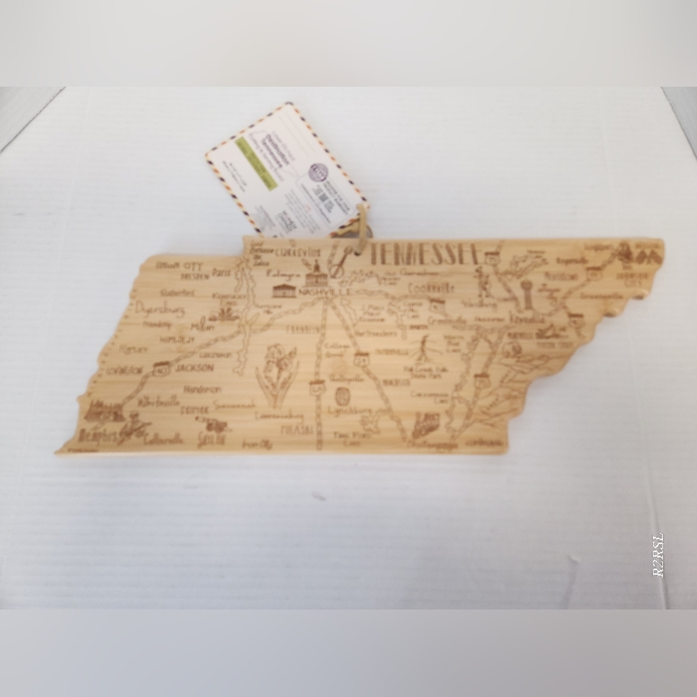 Totally Bamboo Destination Tennessee Cutting & Serving Board 18.5"x7"x5/8" NWT